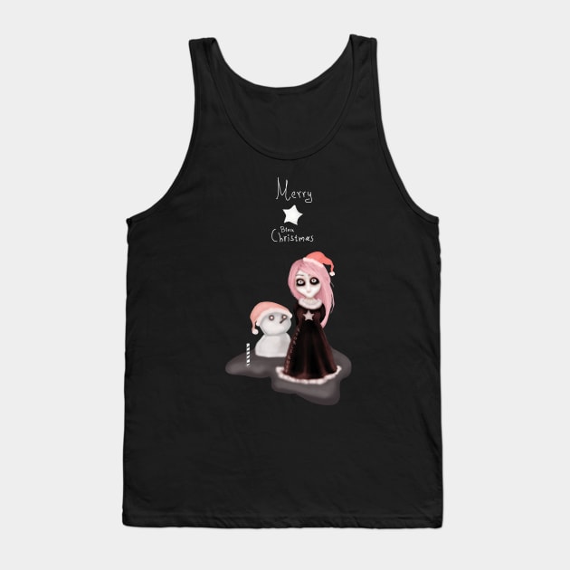 Black Xmas: A Merry Gothic Christmas Tank Top by roublerust